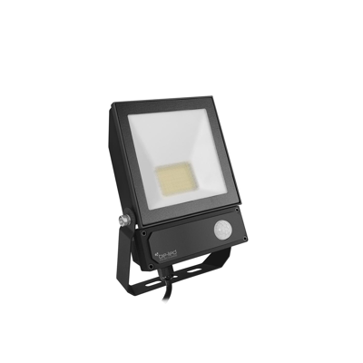 Floodlight 20W 3000K IP65 Svart IR SENSOR